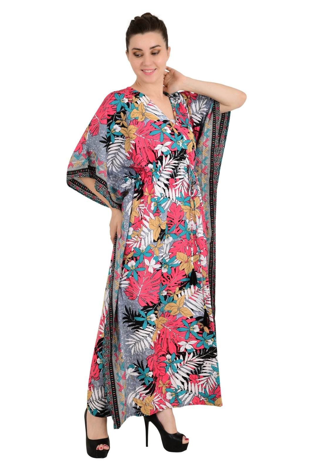 New Silk Blend Kaftan Ultimate Luxury Loungewear for Beach Nightwear Nighty Soft Light Flowy Gown Romantic Gift Her Anniversary | Hens Party - The Eastern Loom