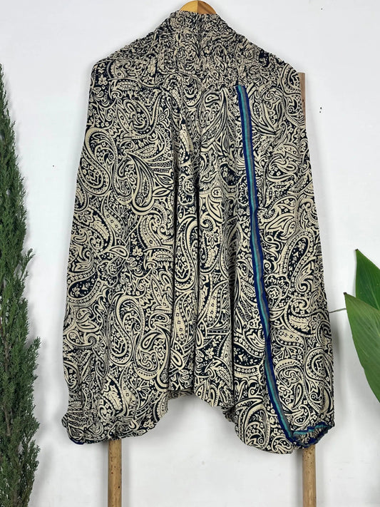 Recycle Silk Hareem Afgani Style Yoga Relaxed Fit Pant | Indian Handmade Super Comfy Genie Drop Unisex Boho Hippie Night Pajama - The Eastern Loom